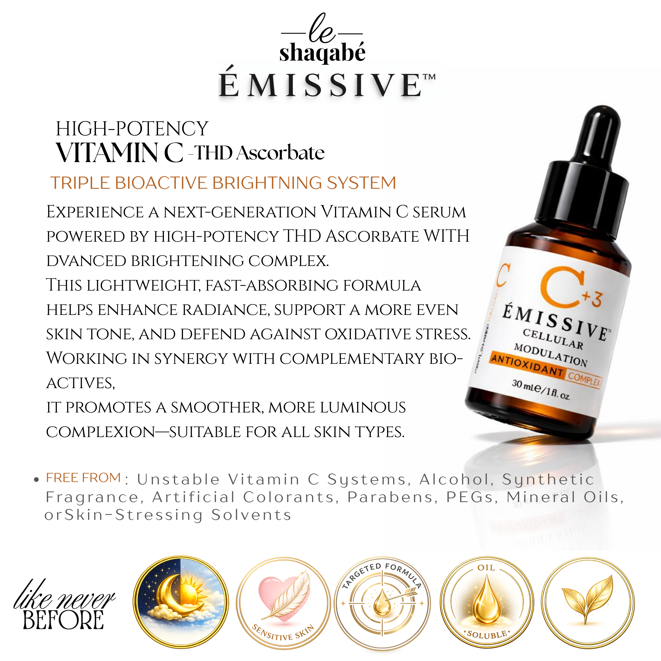 ÉMISSIVE™ - Cellular Modulation_ Antioxidant Vitamin C Serum – High Potency THDA